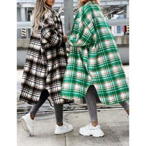 G125515_(노기모) 오버핏 체크 롱 남방