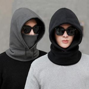 겨울방한용품 폴라폴리스 단색 따뜻한 후드넥워머