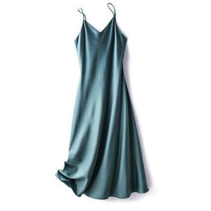 새틴 실크 끈나시 원피스  슬립