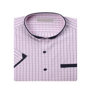 레드 네이비라인 체크 셔츠