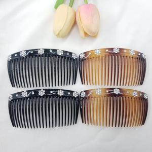 꽃 큐빅 올림머리 대형 헤어 빗핀