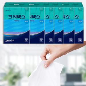 크리넥스 미용티슈 콤비 (200매) 3팩 x 6개 (총 18팩)