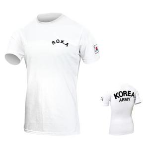 [군헌터] 면 스판덱스 로카 반팔 ROKA 흰색 티셔츠