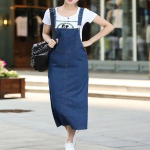 여유핏 가볍고 시원한 끈조절 캐쥬얼 여성 데님 치마