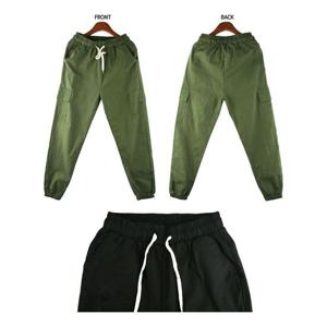 린넨 허리 고무줄 조거팬츠 배기핏 여자 카고바지