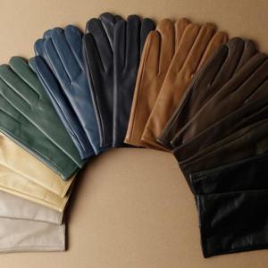 끝단 절개 디자인 양가죽 장갑 남자 퍼안감 컬러 패션