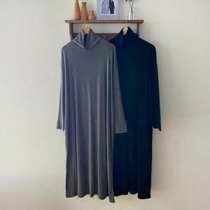 빅사이즈사랑해요 Q250L312 우먼스폴라롱기모원피스 RA