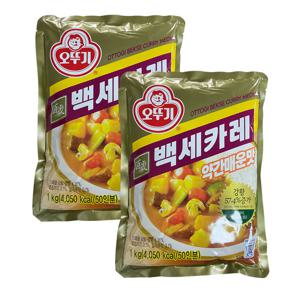 오뚜기 백세카레 1kg 약간매운맛 2개