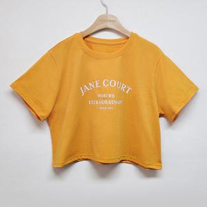 [제인코트(스포츠)]에어터치 아치로고 크롭반팔티 ENA3305-SCMS