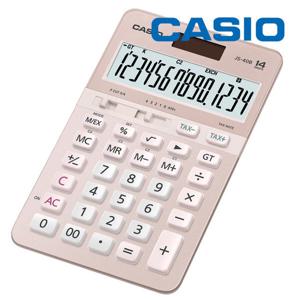 카시오 계산기 JS-40B-PK 핑크 세무사 회계사 14단