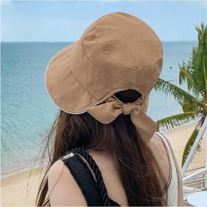 [이거찜] 자외선차단 리본 버킷햇/양면벙거지모자/봄여름모자/벙거지모자
