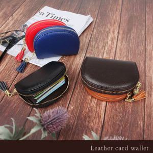 여성 가죽 카드 지갑 명함 지폐 수납 편안한 그립