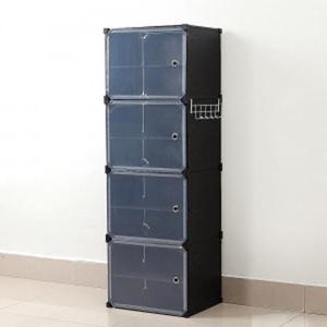 스톰 투명 도어형 신발장(8단) (40x127cm)