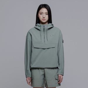 N241WFT180 여성 우븐 스트레치 후디 아노락 LICHEN KHAKI