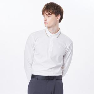 [볼빅어패럴] 남성 골프 에센셜 PQ 요꼬에리 긴팔 티셔츠 VMTSO292_OW