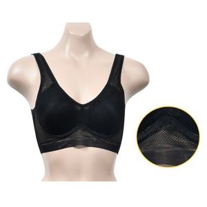 메쉬테이프 여성 런닝형 몰드 브라 - 블랙 브라자