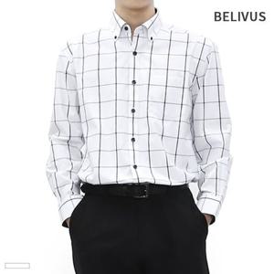 빌리버스 남자 셔츠 일반핏 체크 와이셔츠 긴팔 남방 BSV071