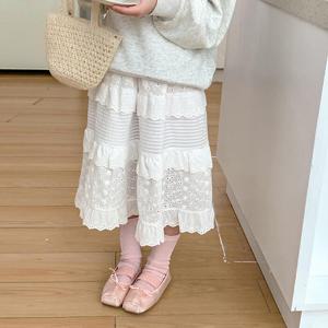 [베이비맥스] 펀칭 레이스 캉캉 스커트 R10928