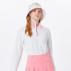 [볼빅어패럴] 여성 골프 니트 윙카라 반집업 긴팔 티셔츠 VLTSO203_OW