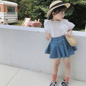 [베이비맥스] 러버 플레어 데님 미니 스커트 R1493