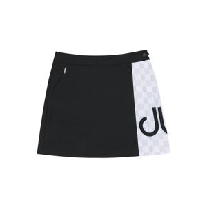 드루 여성 체크 플리츠 스커트 DF32SK06_DARK GRAY