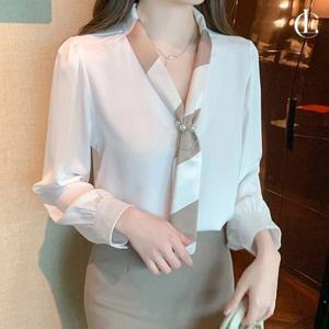 엘케이트 여성 리본 타이 블라우스 오피스룩 셔츠 LYT162