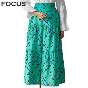 [포커스]패턴 쿨 티어드 스커트_FM3C7SK0212