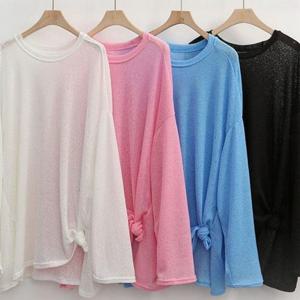 빅사이즈미시옷 306O420S 루즈 트임 긴팔티 썸머 의류