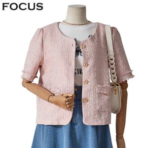 [포커스]라비 반팔 트위드재킷_FM4C7JK0158