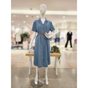 [포커스] 포커스 버튼 벨티드 청 원피스 FM4D7OP01775