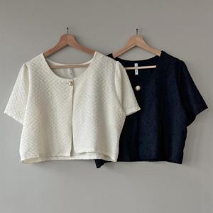 빅사이즈사랑해요 Q954L404 몽글몽글새틴진주자켓 GO