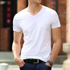 [라일리] Rly 남자 아이스 심리스 햄라인 V넥 무봉제 반팔티 쿨티