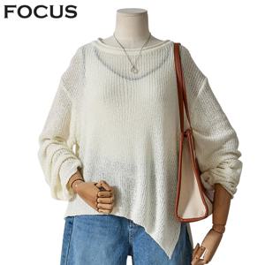 [포커스]써머 언발란스 트임 니트_FM4D7KT0185