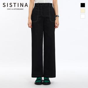 [SISTINA] 인기 코튼 스티치 포인트 팬츠_AWWSLO21040