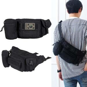 남자 여행용 힙섹 허리가방 블랙 전술 메신저백 쌕