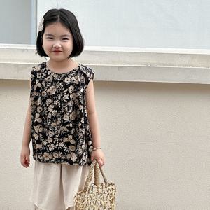 [베이비맥스] 랜시 플라워 민소매 블라우스 R11908