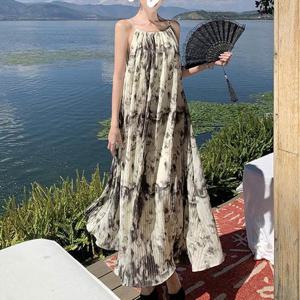 G126678_물나염 민소매 나시 롱 맥시 홀터넥원피스