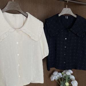 프릴카라반팔블라우스 406S251S 빅사이즈 여성의류