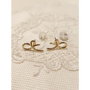 미니골드 10K 리본 와이어 귀걸이 EAMM0310