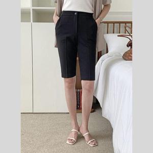 4부 반바지 버뮤다 슬림핏 스판 쿨 원단 속밴딩 팬츠
