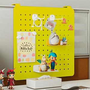 철제 타공판 페그보드 옐로우(중)_BD802_037