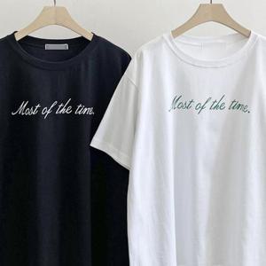 릴리레터링루즈반팔티 407S355S 빅사이즈 여성의류