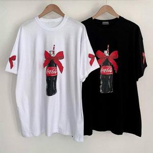 빅사이즈사랑해요 S332L406 콜라리본프린팅박스티 MA