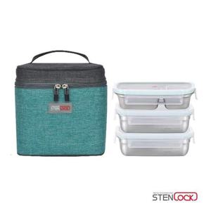 스텐락 퓨어 직사각 도시락 3단 소