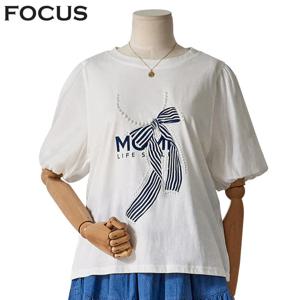 [포커스]진주리본티셔츠(FM4E7TS0221)