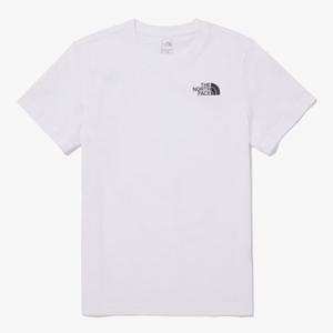 노스페이스키즈 반팔티 NT7UQ36S 화이트 코튼 베이직 라운드티
