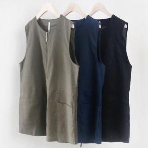 빅사이즈사랑해요 0336L407 포켓집업마조끼 MN