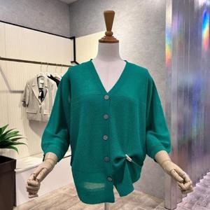 [ab.f.z]AOY3HY311_V넥 시스루 단추 가디건