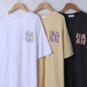 캐릭터텍스트반팔박스티 407S472S 빅사이즈 여성의류