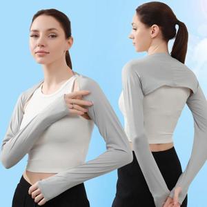 여성 여름 숄더암 슬리브 아웃도어 쿨 볼레로